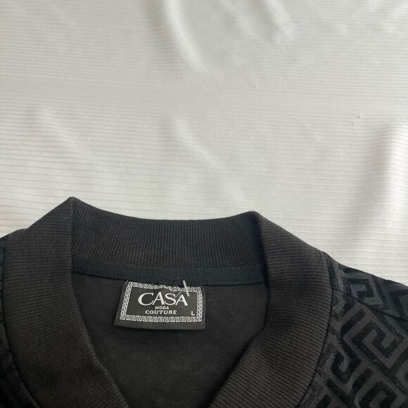 NWT Casa Moda Black Knit Bomber Jacket Size Large New - Picture 2 of 8